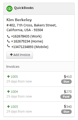 QuickBooks CRM Plugin