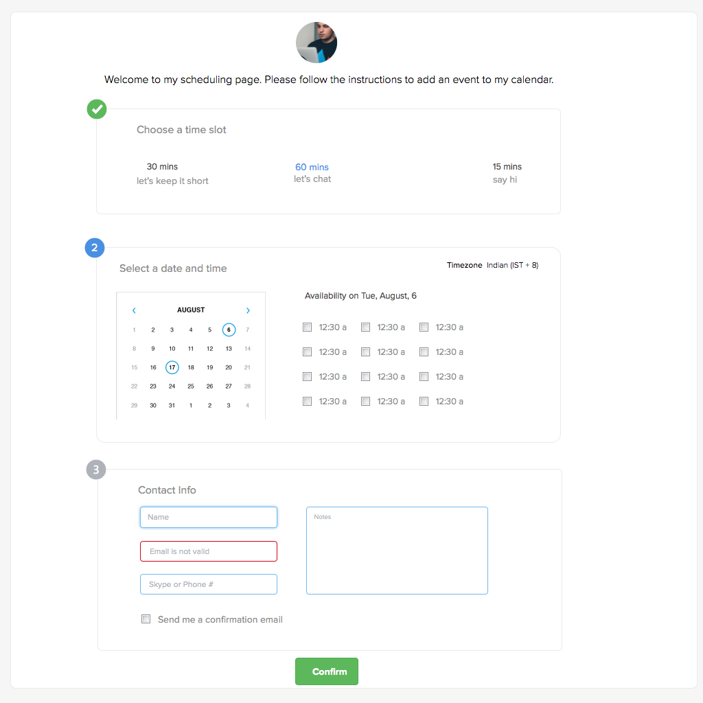 Online Appointment Scheduling in Agile CRM