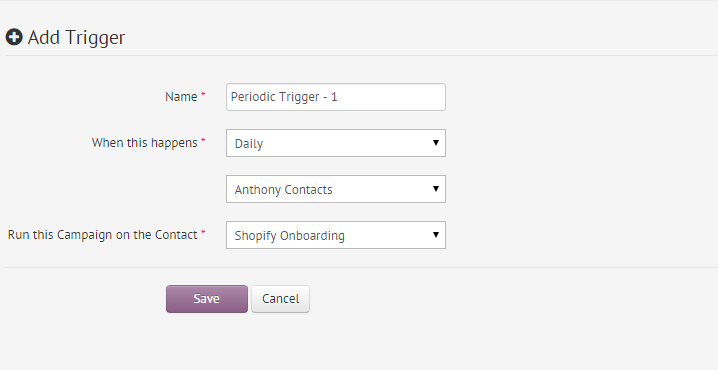 Period Triggers in Agile CRM