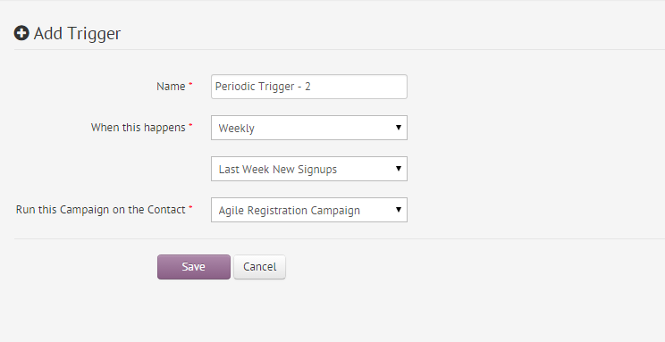 Period Trigger for New Signups