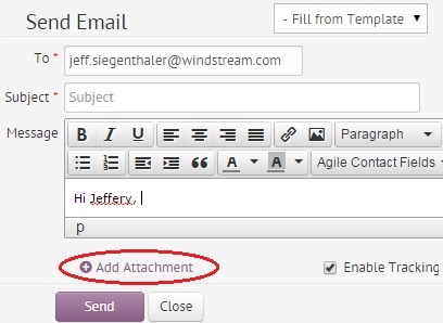 Email Attachments &amp; Address Auto-complete