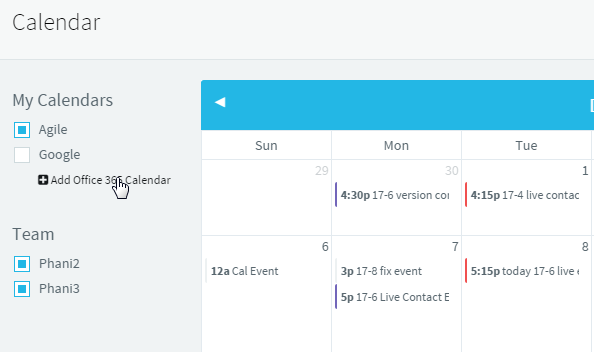 Choose Which Calendars to Display in Agile CRM