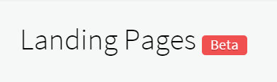 Landing Page Builder Beta Release