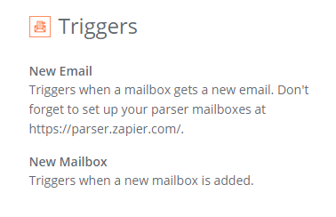 Zapier's Email Parser