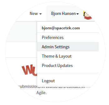 1. Login to the Agile CRM account. Goto Admin settings- Integrations