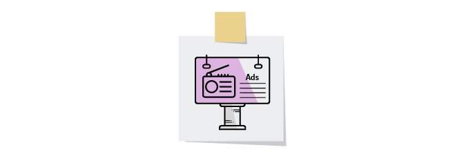 Print and radio ads