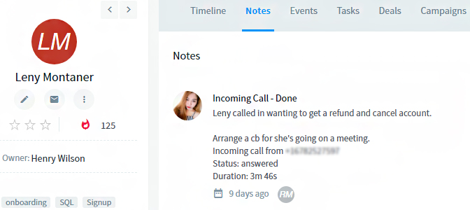 call notes