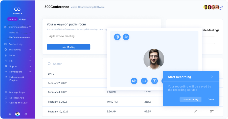 500conference dashboard