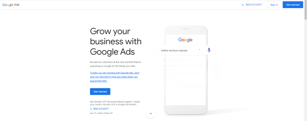 Google Ads dashboard