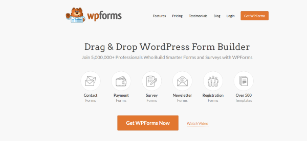 WPforms dashboard
