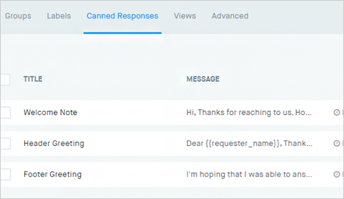 Multiple Canned Responses
