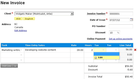 Itemized Invoice Template, Agiled