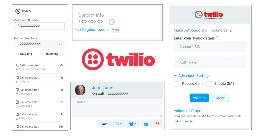 Twilio widget for CRM