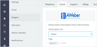 AWeber plugin