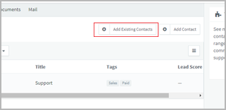 Existing Contacts