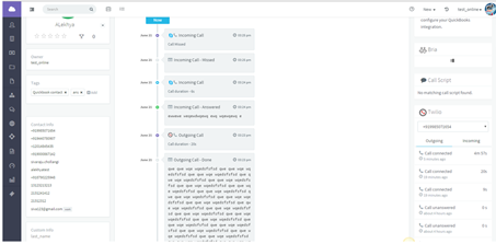 UI to show telephony