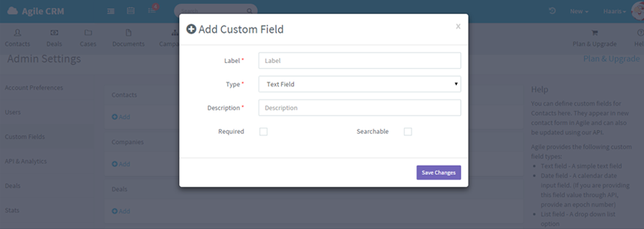 Add Custom Field